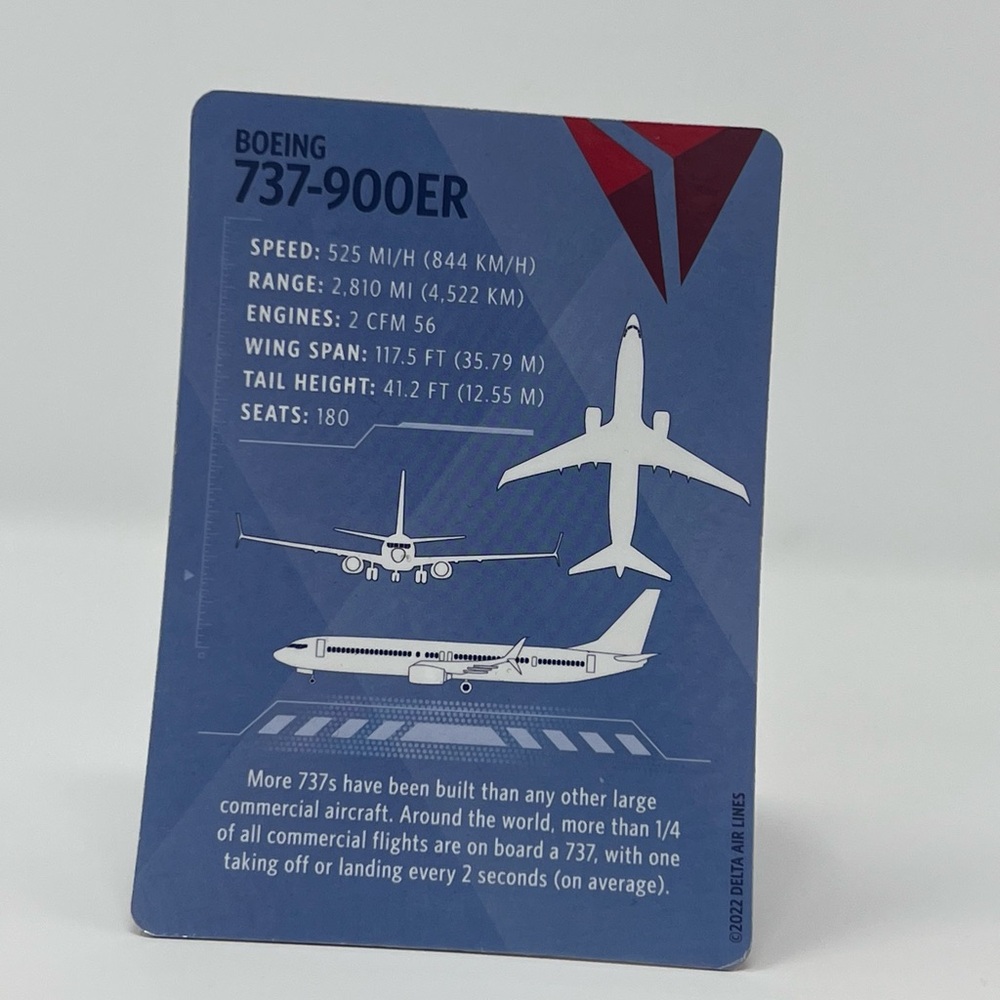 Delta Airlines 737-900ER Trading Card No.53 - Picture 2 of 3